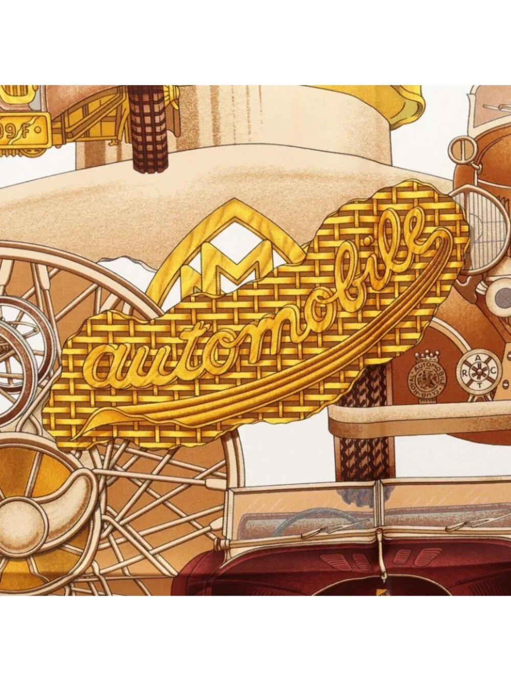 Hermes Scarf Carre 90 Automobile Silk